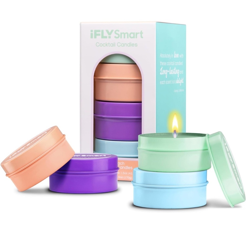 NWT iFLY Smart Tropical Cocktail Scented Candle Set - 2 Packs